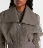Rick Owens Dracucollar tulle and organza bomber jacket