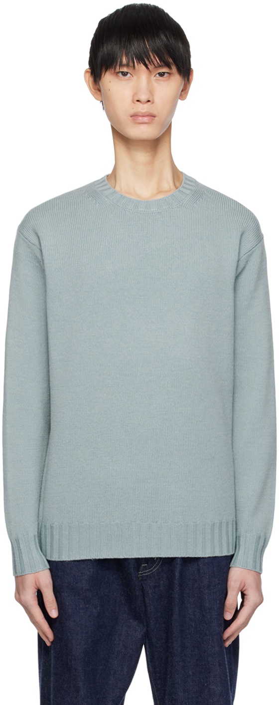 AURALEE Blue Washed Sweater Auralee