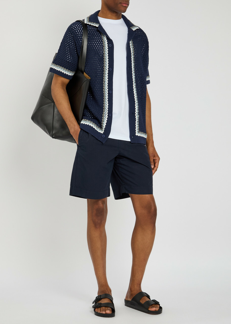 PS Paul Smith Sport Cotton Poplin Shorts Navy