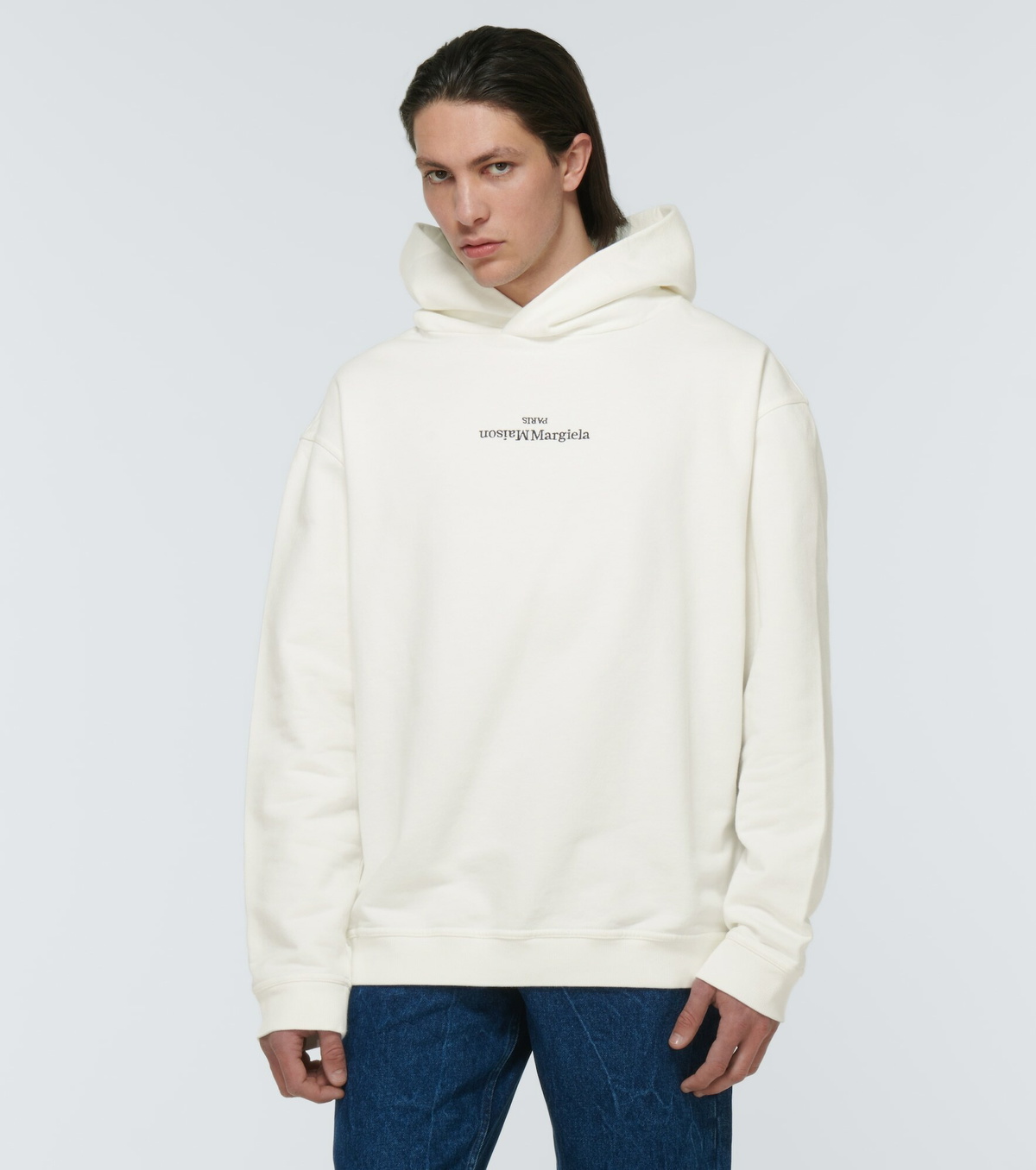 【MAISON MARGIELA】Upside-Down Logo Hooded Sweatshirt Maison Margiela - Upside down logo hooded sweatshirt Maison