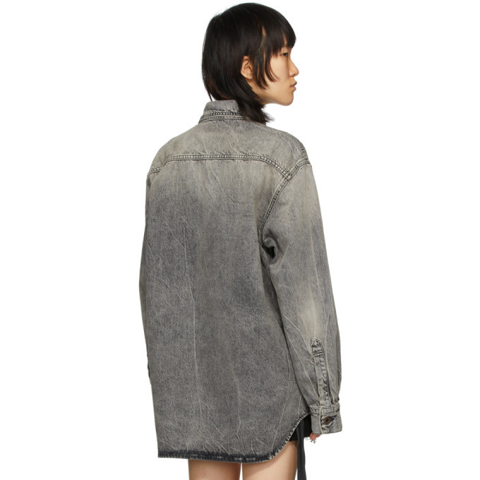 Unravel Grey Denim Moonwash Shirt