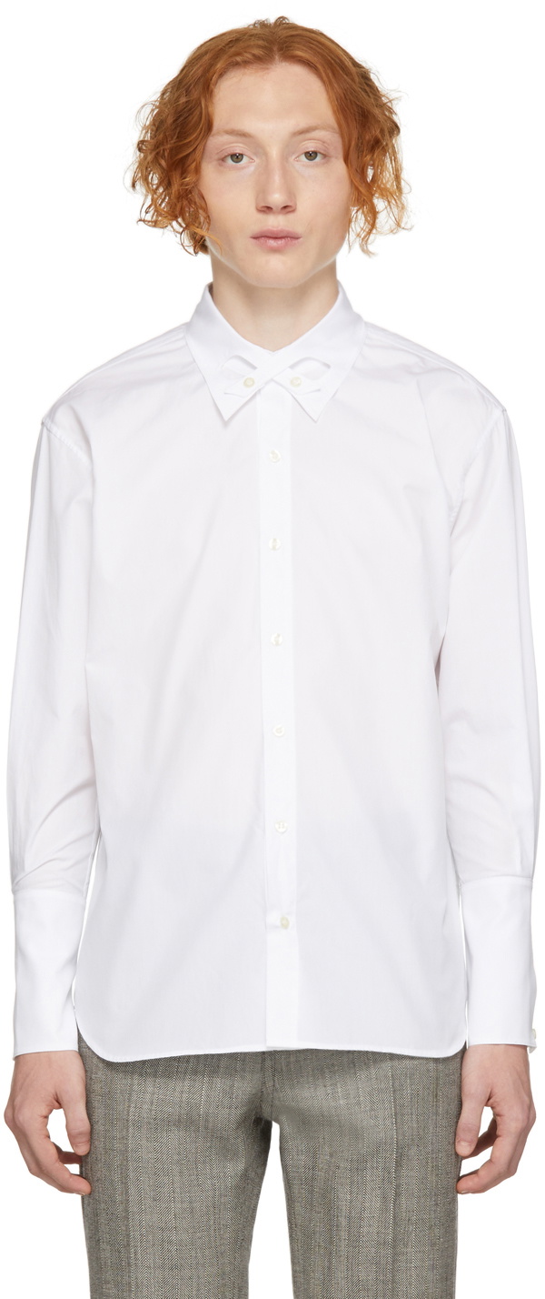 Stefan Cooke White Infinity Collar Shirt Stefan Cooke