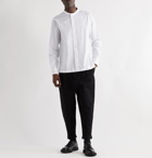 Studio Nicholson - Bowling Grandad-Collar Cotton-Poplin Shirt - White