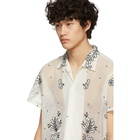 Bode Off-White Embroidery Mesh Bevel Shirt