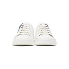 Fendi White and Navy Leather Bag Bugs Sneakers