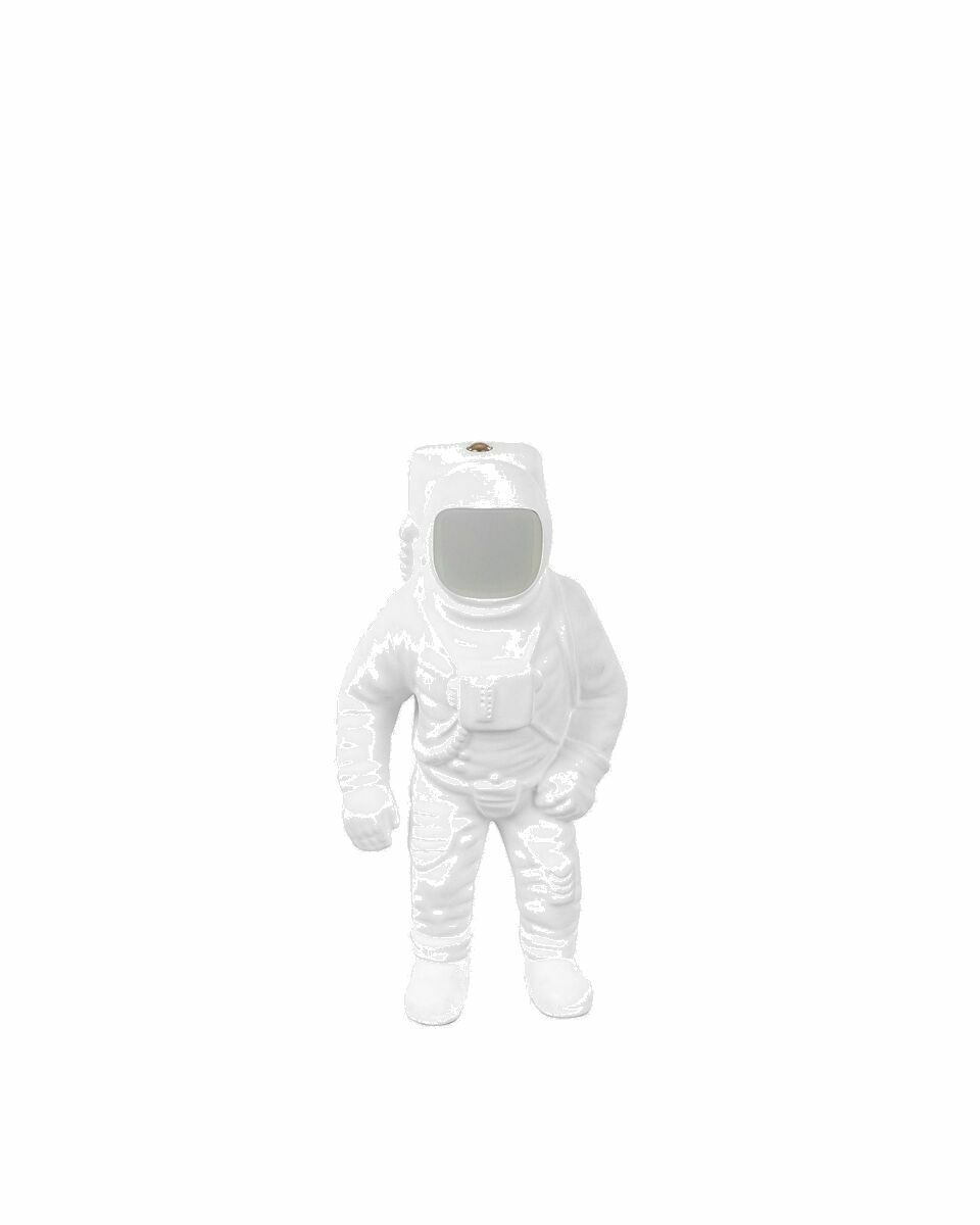 Photo: Seletti Resin Rechargeable Led Table Lamp Cosmic Flashing Starman White - Mens - Home Deco