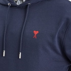 AMI Paris Men's Ami De Coeur Hoodie in Night Blue
