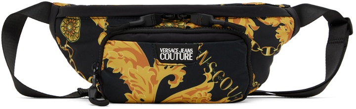 Photo: Versace Jeans Couture Black & Gold Chain Couture Belt Pouch