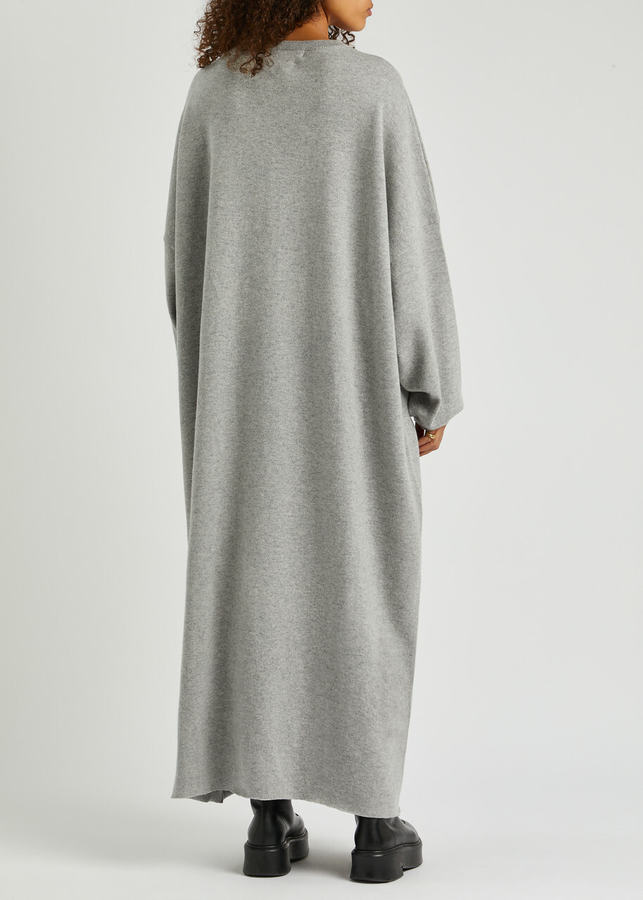 Extreme Cashmere N°289 May Cashmere-blend Maxi Dress - Grey Extreme Cashmere N°289 May Cashmere-blend Maxi Dress - Grey