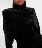 Alexandre Vauthier Velvet turtleneck maxi dress