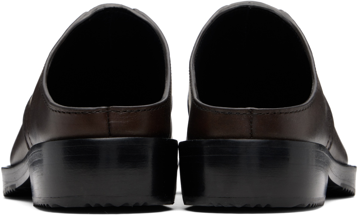 Dries Van Noten Brown Leather Clogs