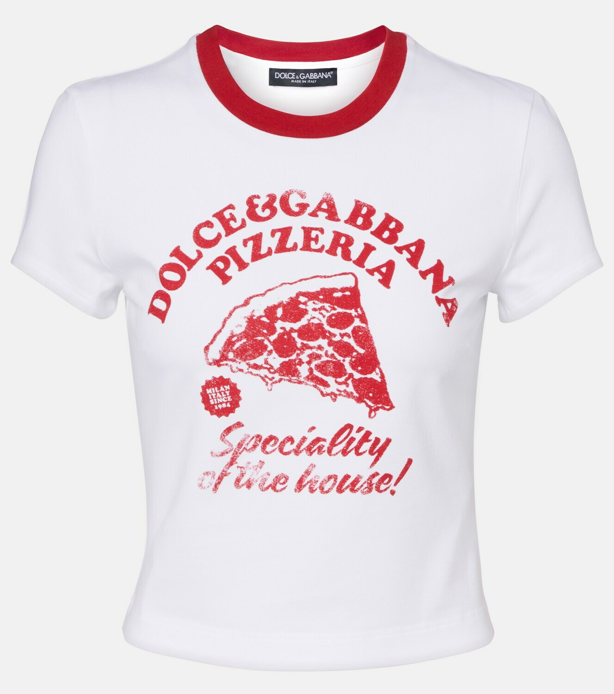 Dolce&Gabbana Printed cotton-blend jersey T-shirt