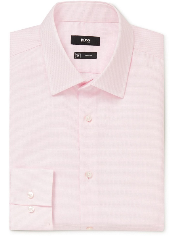 Photo: HUGO BOSS - Jango Slim-Fit Cotton-Piqué Shirt - Pink