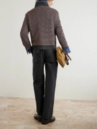 Enfants Riches Déprimés - Puke & Cry Intarsia Cotton Half-Zip Sweater - Brown