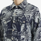 No Problemo Men's Apocalypse Jacquard Trucker Jacket in Blue