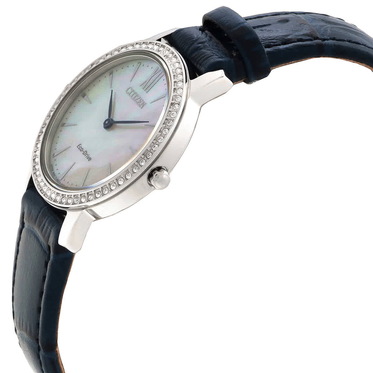 Citizen Eco-Drive Crystal Mother of Pearl Dial Ladies Watch EX1480-15D