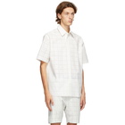 Fendi White Punched Check Short Sleeve Shirt