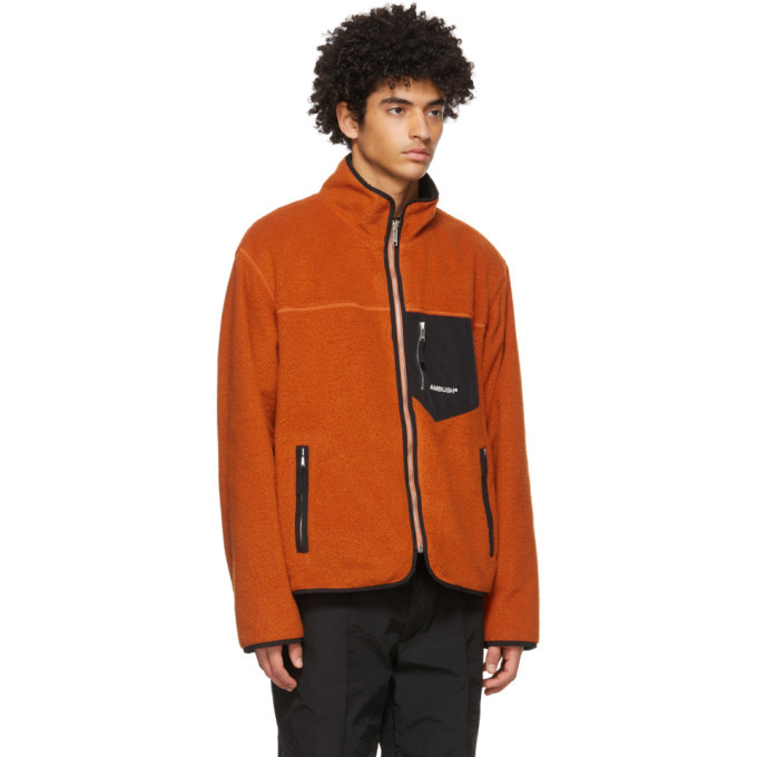 Ambush Reversible Orange New Fleece Jacket Ambush