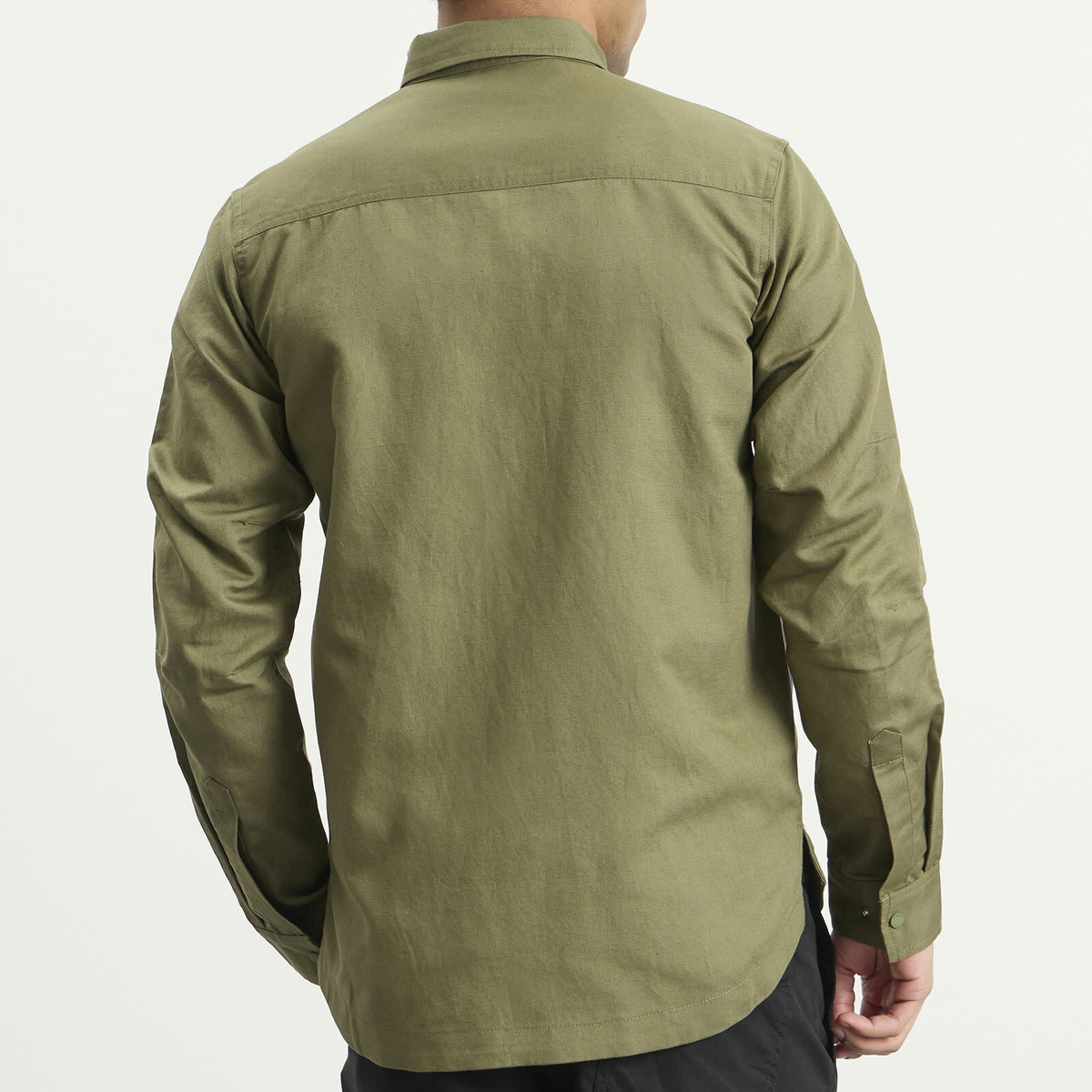 Maharishi Men's Hemp Custom Shirt in Olive Og-107F