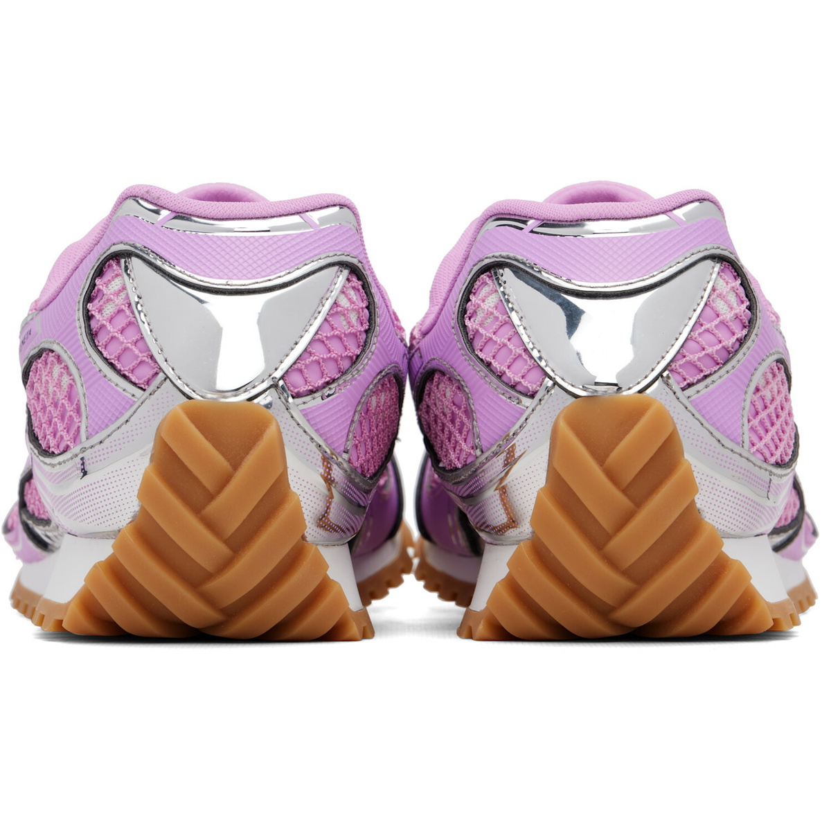 Bottega Veneta Pink & Silver Orbit Sneakers