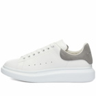 Alexander McQueen Men's Heel Tab Wedge Sole Sneakers in White/Iron