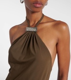 The Attico Halterneck open-back midi dress