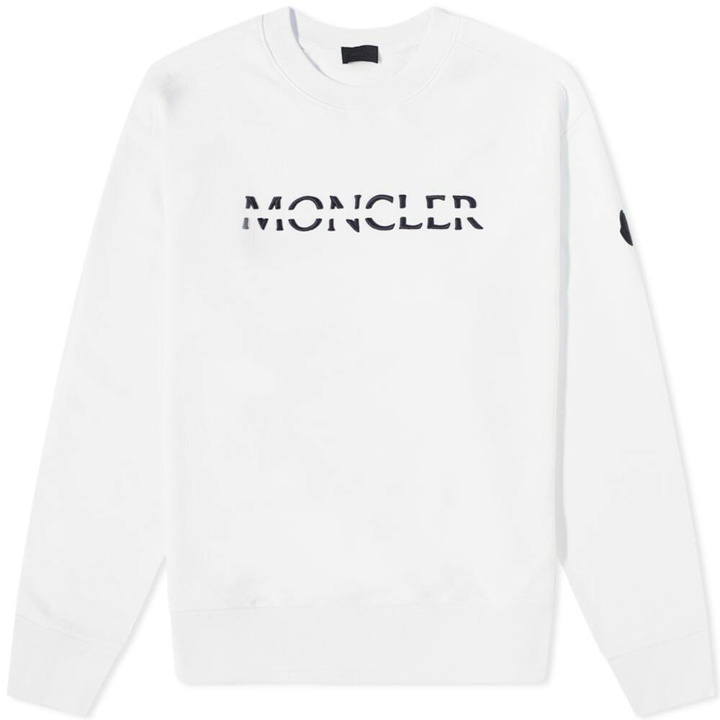 Photo: Moncler Men's Logo Crew Sweat in White