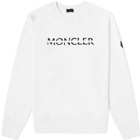 Moncler Men's Logo Crew Sweat in White