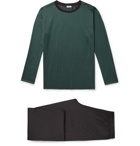 Zimmerli - Striped Cotton-Jersey Pyjama Set - Green