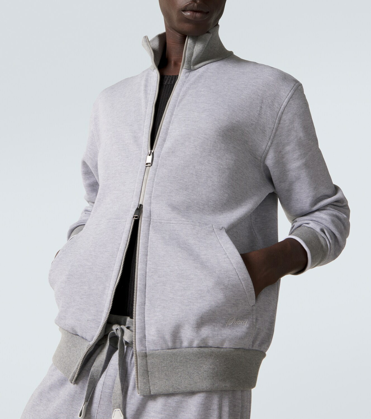 Brioni Cotton-blend track jacket