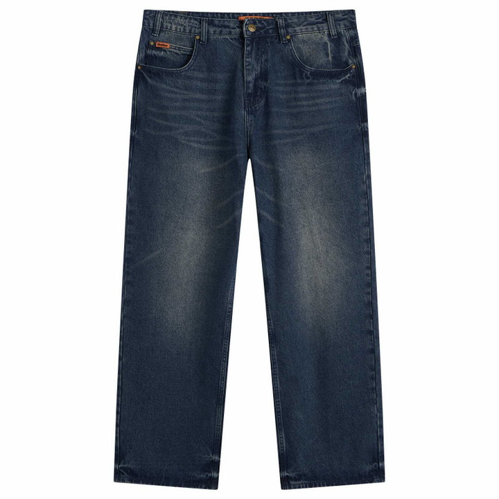 Photo: Butter Goods Men's Baggy Denim Jeans in Vintage Indigo Wash