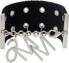 MM6 Maison Margiela Black Grommets Bracelet