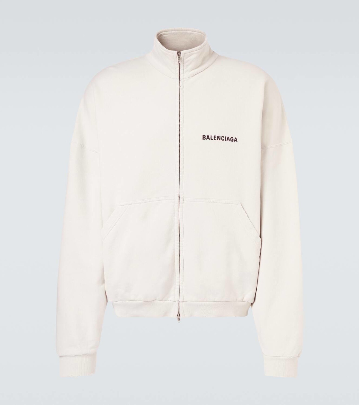 【送料&関税込】Balenciaga Cream Cotton And Polyester Sweate Men's Intertwined Sweater in Beige | Balenciaga US