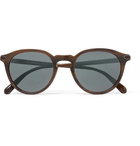 Berluti - Oliver Peoples Rue Marbeuf Round-Frame Acetate Polarised Mirrored Sunglasses - Men - Brown