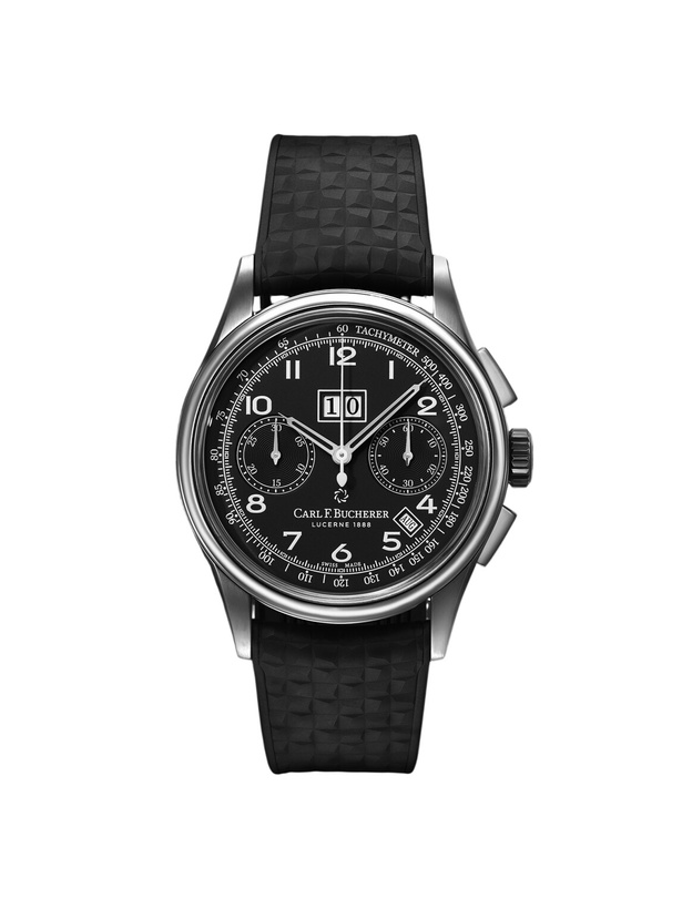 Photo: Carl F. Bucherer - Heritage BiCompax Annual Automatic 41mm Stainless Steel and Rubber Watch, Ref. No. 00.10803.12.32.01