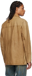 Diesel Tan L-Nico Leather Jacket