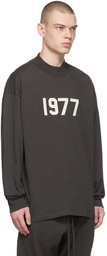 Essentials Black '1977' Long Sleeve T-Shirt