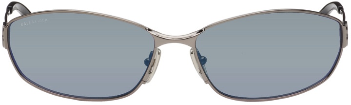 Photo: Balenciaga Gunmetal Rectangular Sunglasses