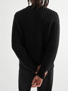 Barena - Ribbed Virgin Wool-Blend Sweater - Black