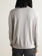 Maison Kitsuné - Logo-Appliquéd Wool Rollneck Sweater - Gray