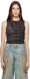 (di)vision Black & Brown Cropped Tank Top