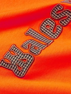 Wales Bonner - Logo-Appliquéd Organic Cotton-Jersey T-Shirt - Orange