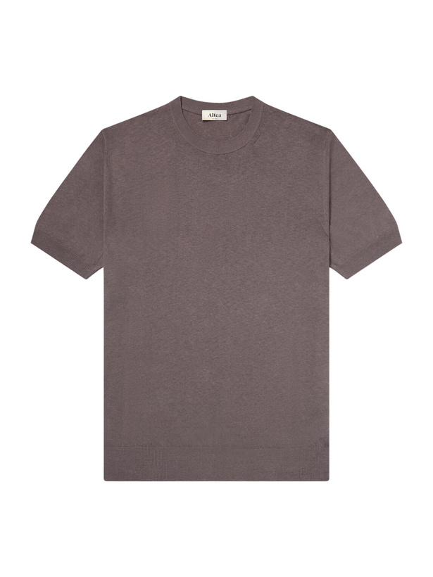 Photo: Altea - Linen and Cotton-Blend T-Shirt - Brown