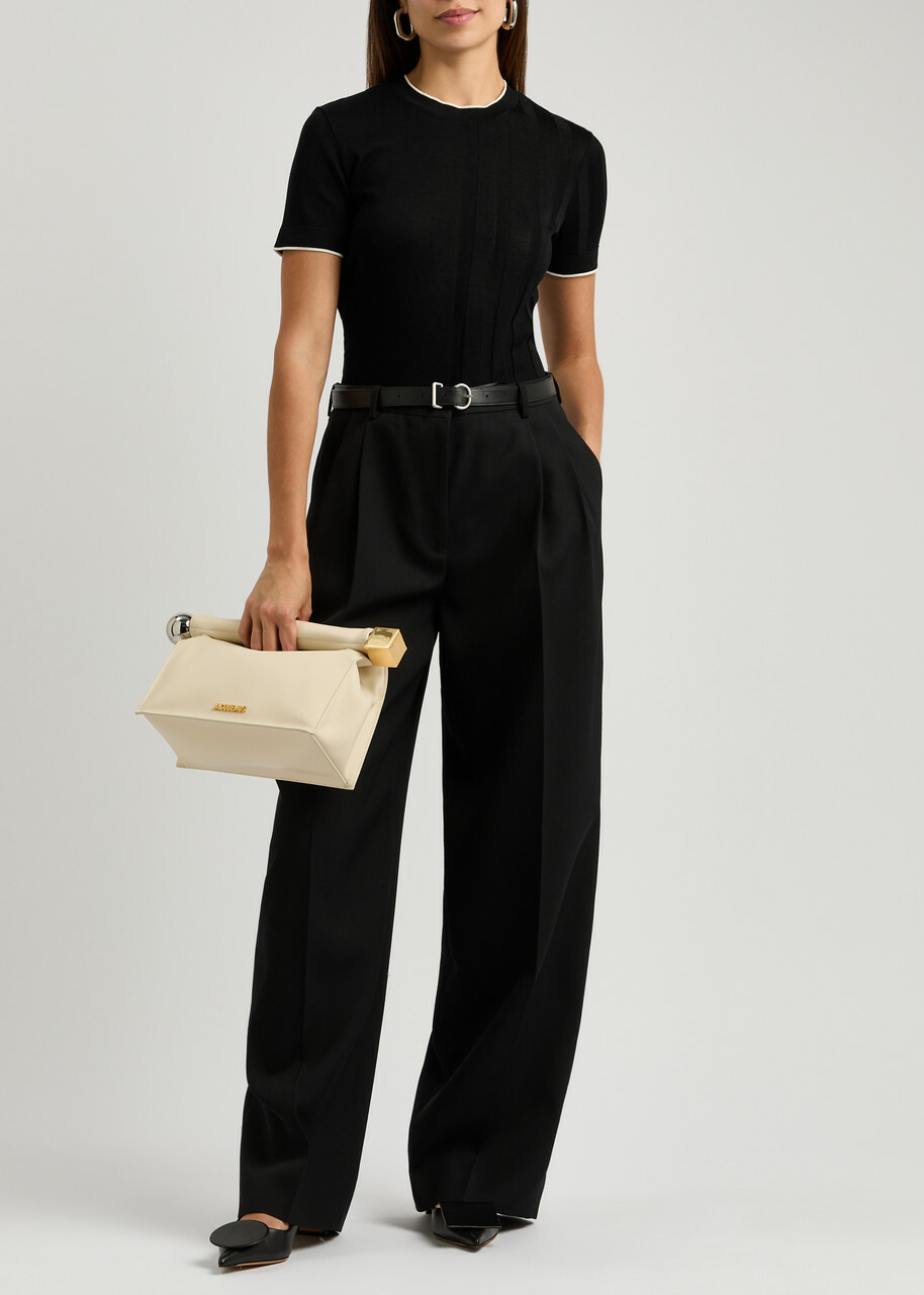 Jacquemus Le T-Shirt Tricot Cotton T-shirt Black