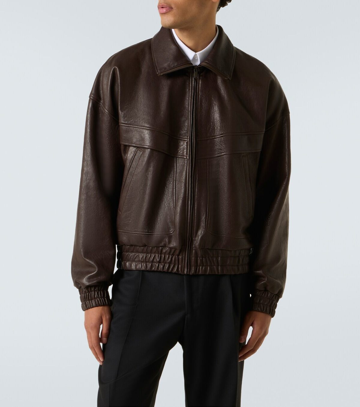 Saint Laurent Leather bomber jacket