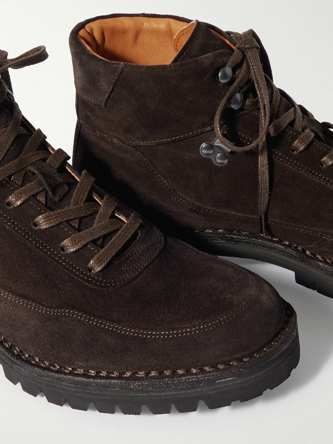 Mr P. - Suede Lace-Up Boots - Brown