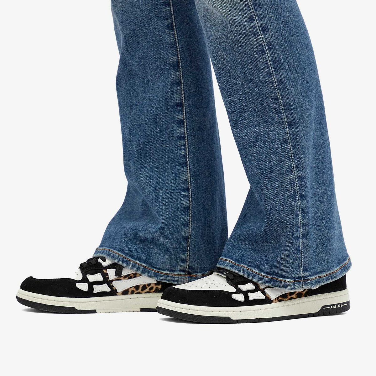 スニーカー AMIRI LEOPARD SKEL TOP LOW BLACK/WHITE SNEAKER Amiri Men's Leopard Skel Low-Top Sneakers | Neiman Marcus