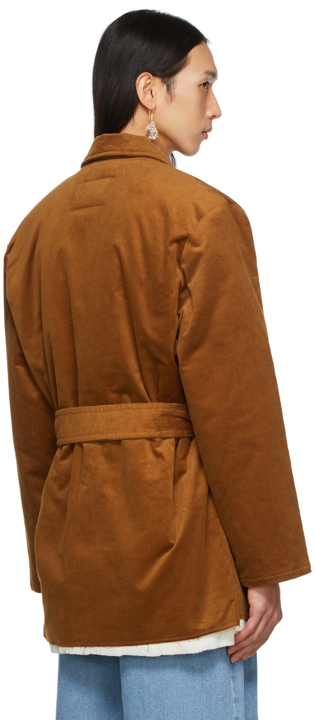 Camiel Fortgens Brown Raw Edge Coat