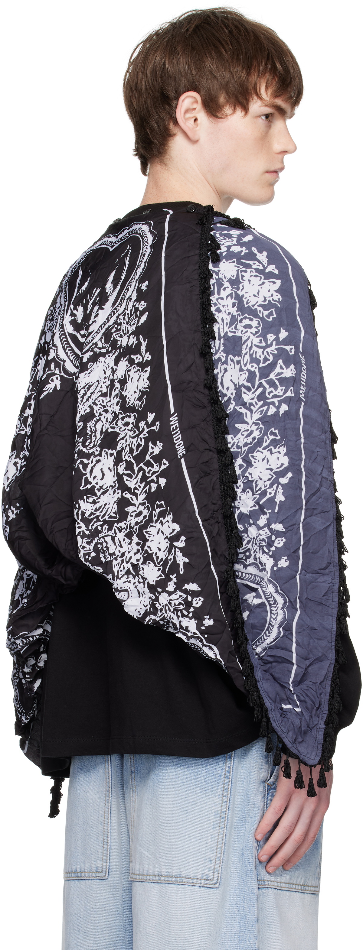 We11done Black Bandana Scarf T-shirt