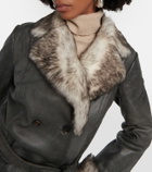 Dodo Bar Or Zvika belted shearling-trimmed coat